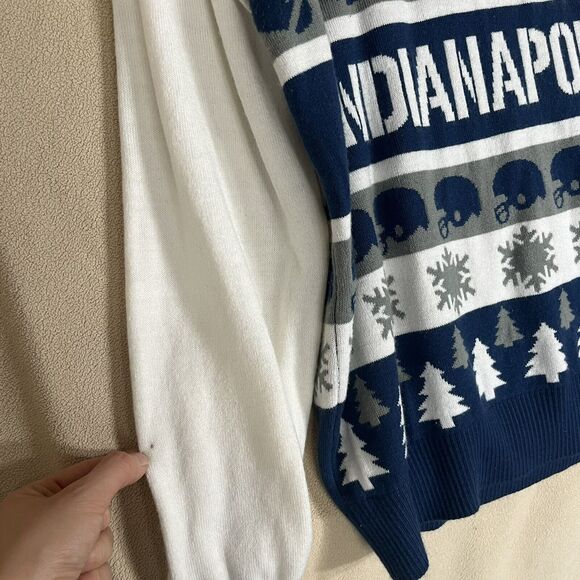 NFL Indianapolis Colts Ugly Christmas Sweater Exclusion Clothing Men's Size L - Picture 6 of 6